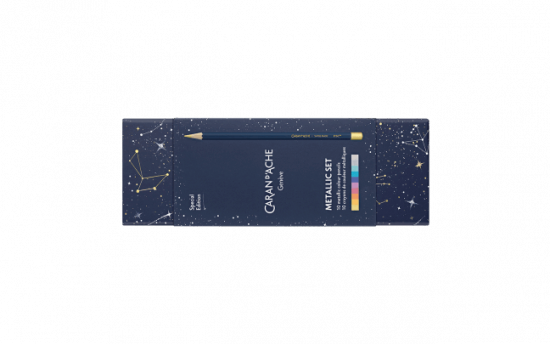 COFFRET ÉDITION LIMITÉE COSMIC BLUE CRAYONS DE COULEURS METALLISÉS