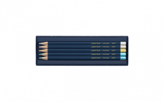 COFFRET ÉDITION LIMITÉE COSMIC BLUE CRAYONS DE COULEURS METALLISÉS