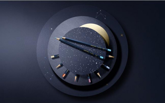 COFFRET ÉDITION LIMITÉE COSMIC BLUE CRAYONS DE COULEURS METALLISÉS