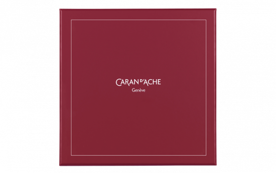 COFFRET LÉMAN BORDEAUX PLUME + ENCRIER