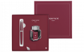 COFFRET LÉMAN BORDEAUX PLUME + ENCRIER