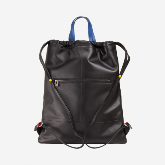 LINOSA SAC À DOS CUIR NAPPA NOIR