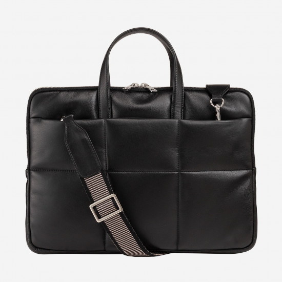 TOGEAN SACOCHE ORDINATEUR EN CUIR MATELASSÉ