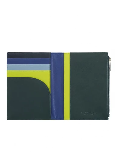 COUVERTURE AGENDA CUIR OU CARNET / PORTE-PASSEPORT - BARBADOS VERT