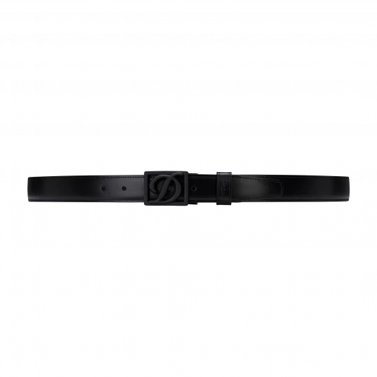 CEINTURE RÉVERSIBLE BOUCLE LOGO PVD NOIR MAT