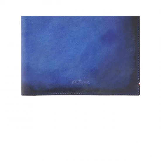 PROTÈGE CAHIER A5 EN CUIR TANNÉ ATELIER BLEU