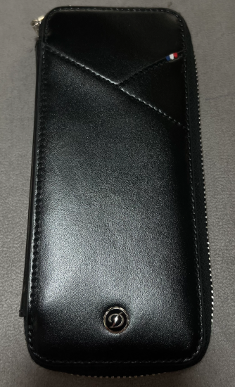 LINE D ÉTUI ZIP 3 STYLOS NOIR