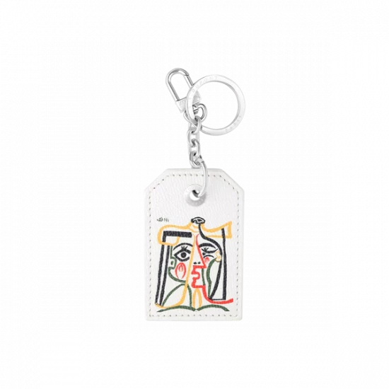 ÉDITION LIMITÉE PICASSO BLANC PORTE-CLÉS CUIR