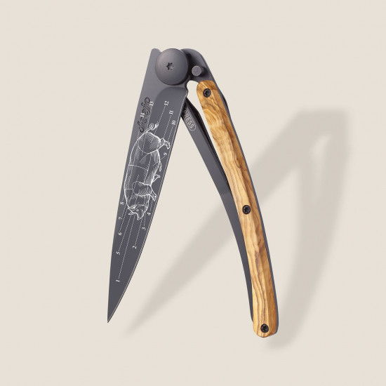 COUTEAUX 37g MANCHE EN BOIS D'OLIVIER