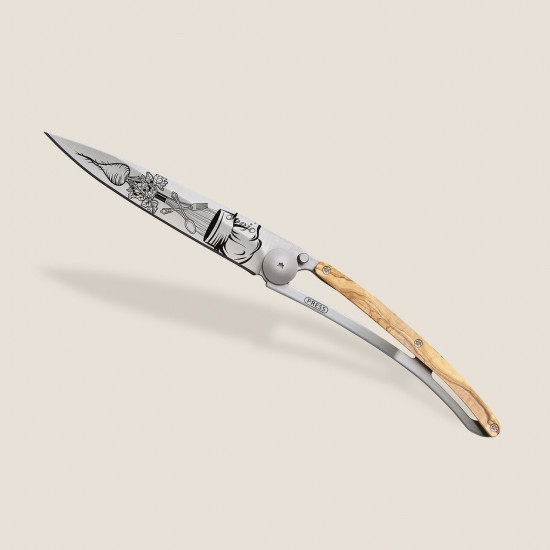 COUTEAUX 37g MANCHE EN BOIS D'OLIVIER