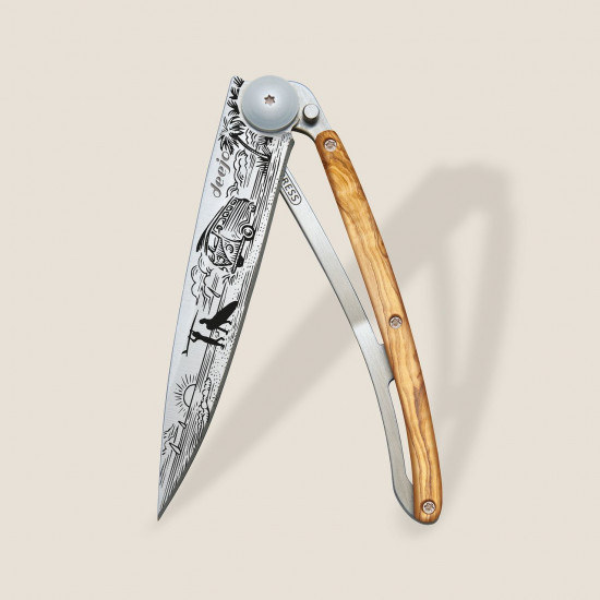 COUTEAUX 37g MANCHE EN BOIS D'OLIVIER