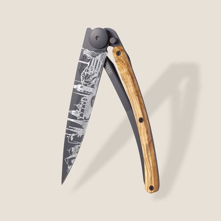 COUTEAUX 37g MANCHE EN BOIS D'OLIVIER