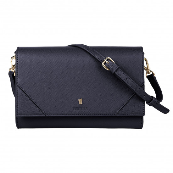 MADEMOISELLE SAC BANDOULIERE BLEU MARINE