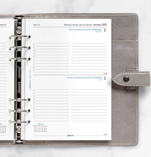 RECHARGE ORGANISEUR 1 JOUR PAR PAGE - MULTILINGUE - A5 21cm