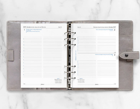 RECHARGE ORGANISEUR 1 JOUR PAR PAGE - MULTILINGUE - A5 21cm