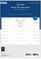 RECHARGE ORGANISEUR SEMAINE SUR 1 PAGE - MULTILINGUE - A5 21cm