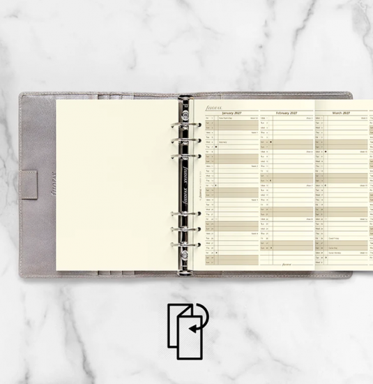 PLANNING ANNUEL VERTICAL CREME - A5 21cm