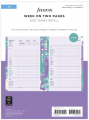 RECHARGE ORGANISEUR SEMAINE SUR 2 PAGES FLORAL - A5 21cm