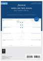 RECHARGE ORGANISEUR SEMAINE SUR 2 PAGES HORIZONTAL SANS HEURES - MULTILINGUE - A5 21cm