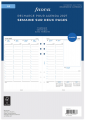 RECHARGE ORGANISEUR SEMAINE SUR 2 PAGES VERTICAL AVEC HEURES - A5 21cm