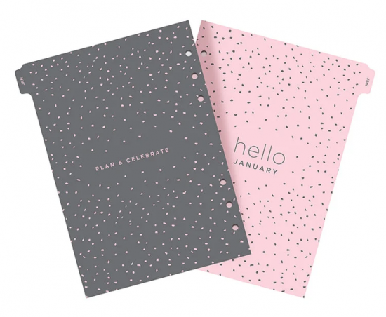 RECHARGE ORGANISEUR SEMAINE SUR 2 PAGES CONFETTI - A5 21cm