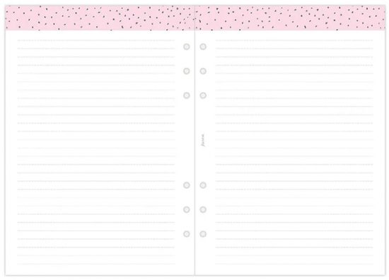 RECHARGE ORGANISEUR SEMAINE SUR 2 PAGES CONFETTI - A5 21cm