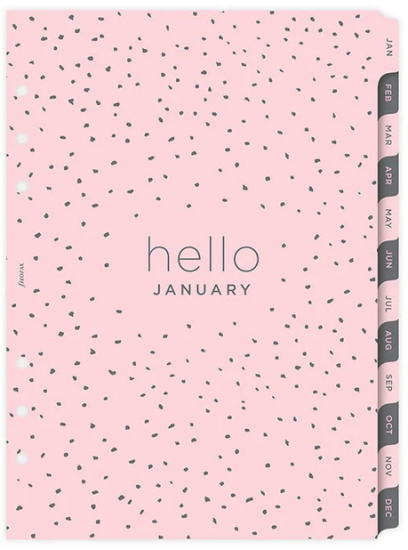 RECHARGE ORGANISEUR SEMAINE SUR 2 PAGES CONFETTI - A5 21cm