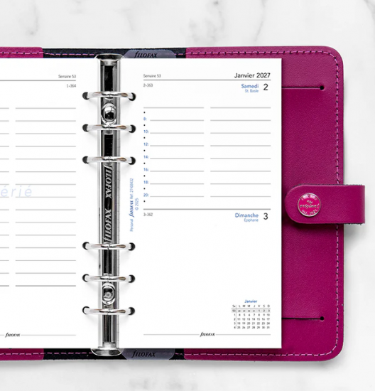 RECHARGE ORGANISEUR 1 JOUR PAR PAGE- PERSONAL 17cm