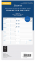 RECHARGE ORGANISEUR SEMAINE SUR 1 PAGE + 1 PAGE DE NOTES - PERSONAL 17cm