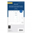 RECHARGE ORGANISEUR SEMAINE SUR 2 PAGES VERTICAL AVEC HEURES - PERSONAL 17cm