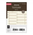 RECHARGE ORGANISEUR PLANNING ANNUEL CREME - ANGLAIS - POCKET 12cm
