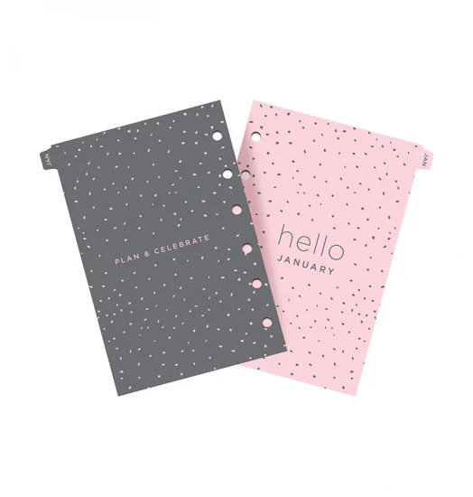 RECHARGE ORGANISEUR SEMAINE SUR 2 PAGES HORIZONTAL SANS HEURES CONFETTI - POCKET 12cm