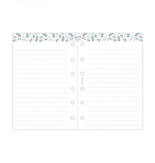 RECHARGE ORGANISEUR SEMAINE SUR 2 PAGES HORIZONTAL SANS HEURES GARDEN - POCKET 12cm