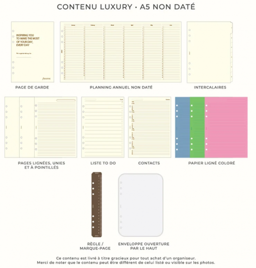 ORGANISEUR CLASSIC CROC - A5 21cm