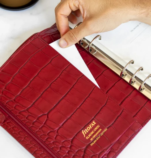 ORGANISEUR CLASSIC CROC - A5 21cm