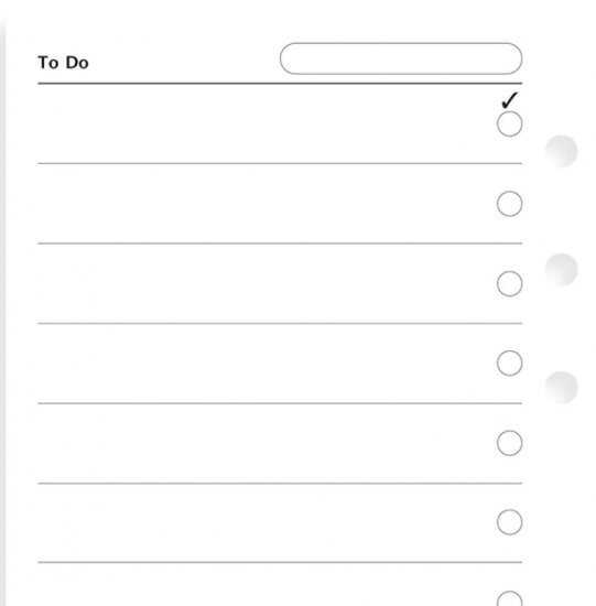 TO-DO LIST BLANC - PERSONAL 17cm