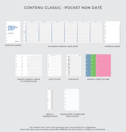 ORGANISEUR NORFOLK - POCKET 12cm