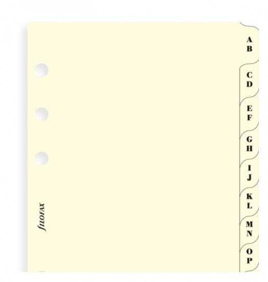 INDEX ALPHABÉTIQUE CRÈME - POCKET 12cm
