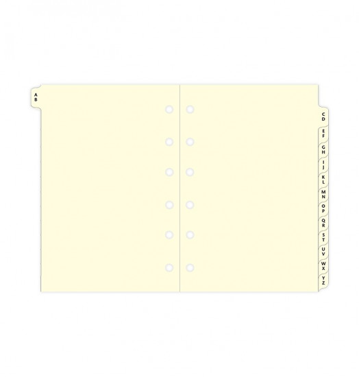 INDEX ALPHABÉTIQUE CRÈME - POCKET 12cm