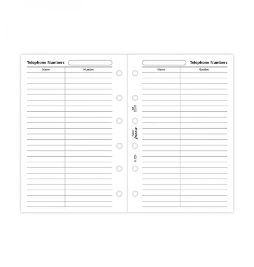 NOM & NUMERO DE TELEPHONE BLANC - POCKET 12cm