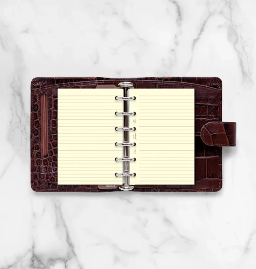 FEUILLES LIGNEES CREME - POCKET 12cm
