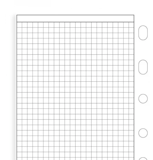 FEUILLES QUADRILLEES - POCKET 12cm