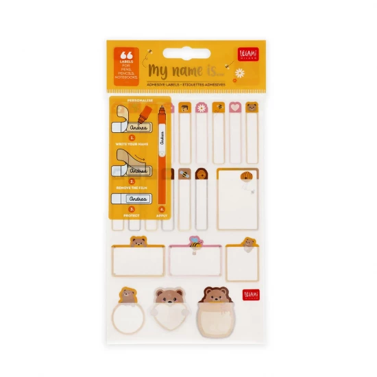 ETIQUETTES ADHESIVES AVEC FILM PROTECTEUR - MY NAME IS...