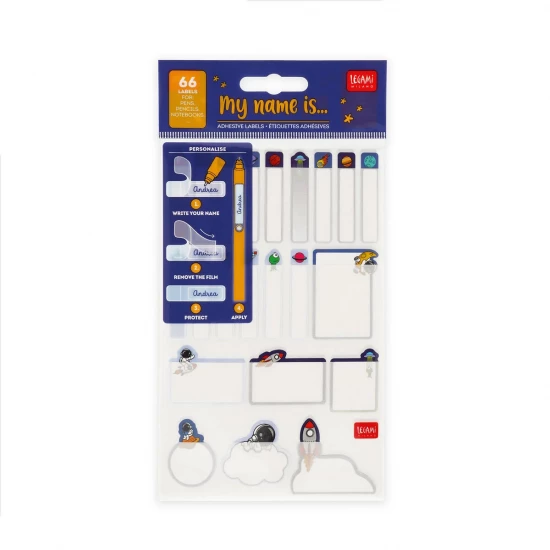 ETIQUETTES ADHESIVES AVEC FILM PROTECTEUR - MY NAME IS...