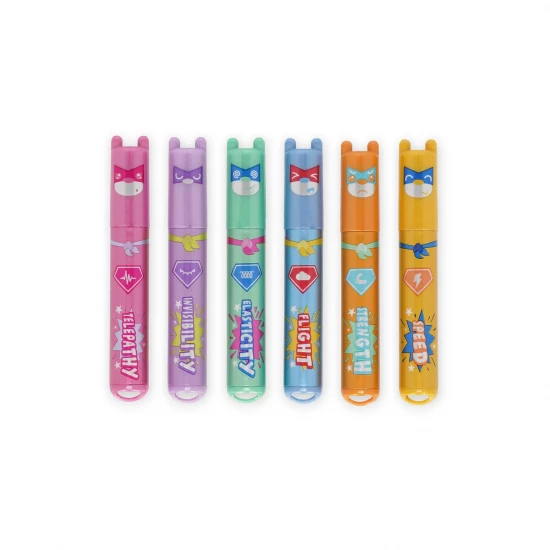 SET DE 6 MINI SURLIGNEURS - TEDDY'S SUPERPOWER