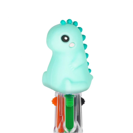 MINI STYLO À BILLE 4 COULEURS DINOSAURE - MINI MAGIC RAINBOW