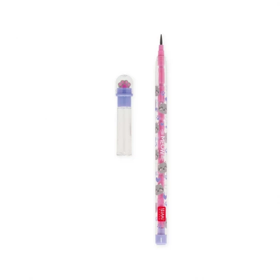 CRAYON EMPILABLE AVEC GOMME CHAT