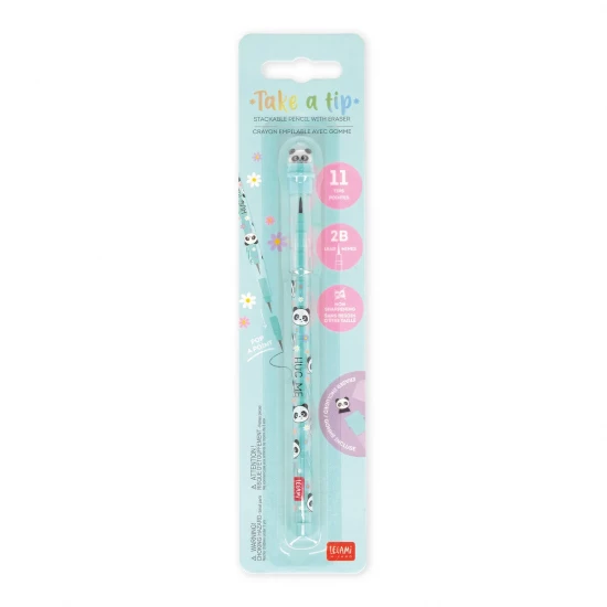 CRAYON EMPILABLE AVEC GOMME PANDA