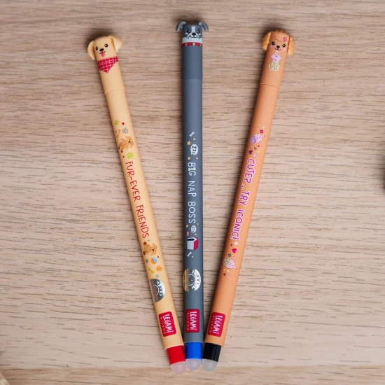 PACK CHIENS STYLO À ENCRE GEL EFFAÇABLE - Fur-ever Friends