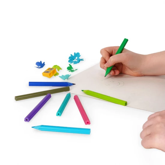BOITE DE 24 CRAYONS DE COULEURS AVEC TAILLE-CRAYONS - TEDDY FRIENDS